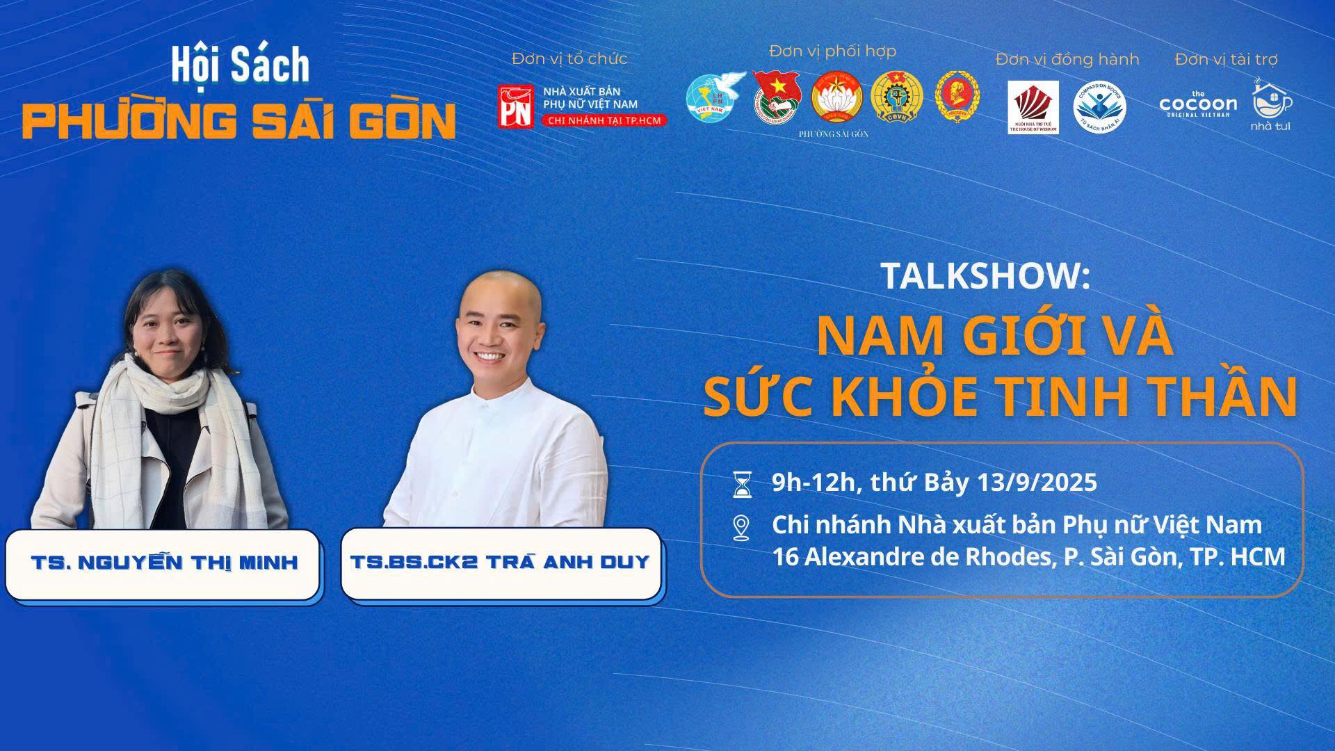 Talkshow “Nam Giới Và Sức Khỏe Tinh Thần” – Hội Sách Phường Sài Gòn